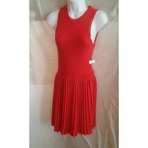 A NEW DAY RED PLEATED DRESS